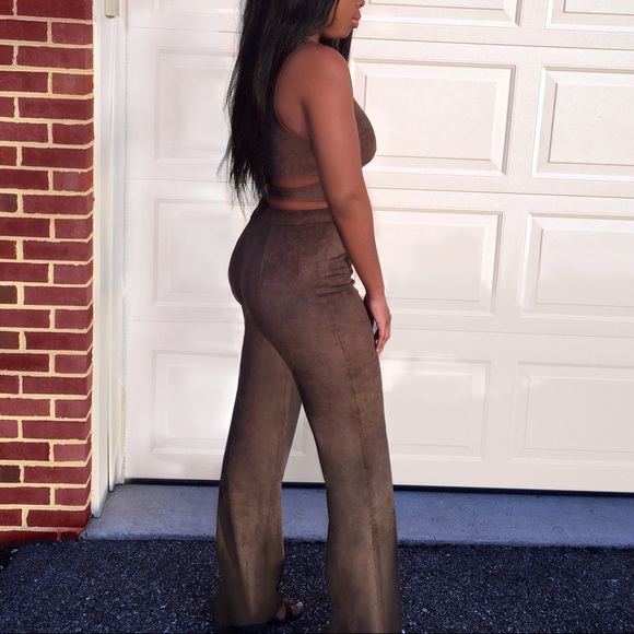 Soft Suede Hi Waist Pant - Picture 2 of 7